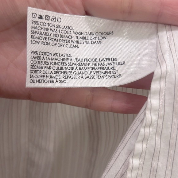 Club Monaco_XS_Women Shirt_Stripe_Hidden button - Picture 4 of 5